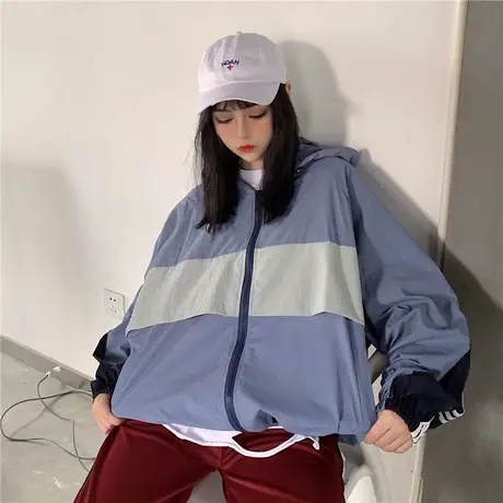 防晒衣女夏季2021春秋装新款韩版宽松学生开衫薄款百搭ins外套潮图片