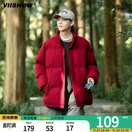 VIISHOW宽松面包服美式棉服男潮牌加厚保暖衣服冬季男生痞帅棉衣商品大图
