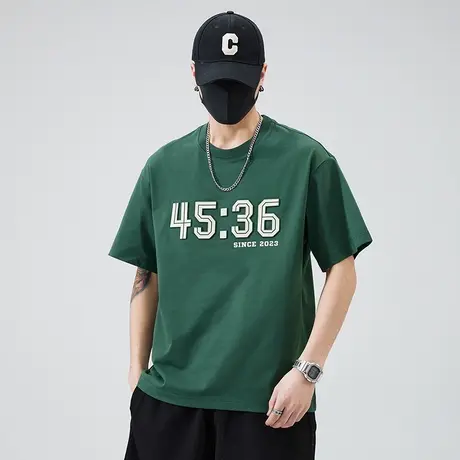 3d立体印花t恤男生短袖男款夏季圆领体恤衫男士夏日半袖无领上衣商品大图