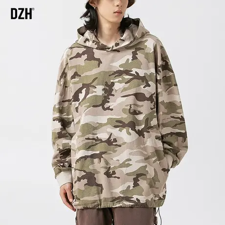 男士迷彩服t恤男长袖上衣宽松男装2023新款情侣卫衣春秋打底男款商品大图