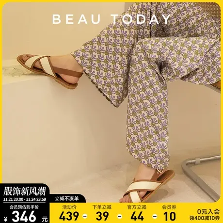 Beautoday妈妈凉鞋女款夏季BT罗马凉鞋女新款波西米亚凉鞋泰国鞋图片