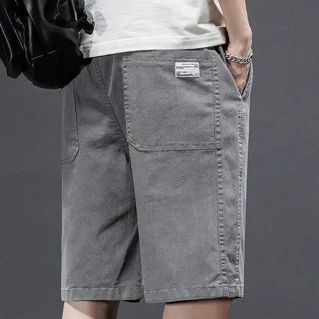 夏季薄款五分工装牛仔休闲短裤男士宽松外穿男款中裤子夏天大裤衩商品大图