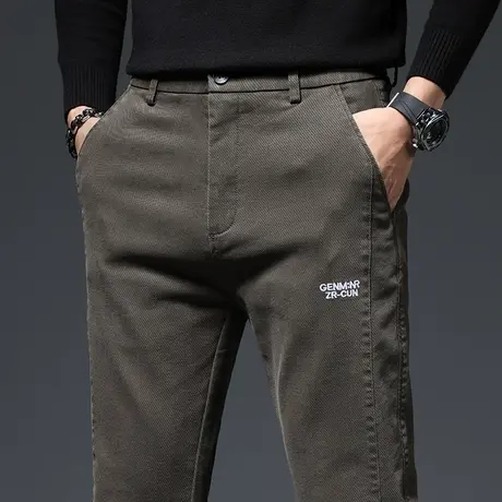 秋季春秋款夏季男裤弹力正装西装裤男士修身小直筒休闲长裤子男款商品大图