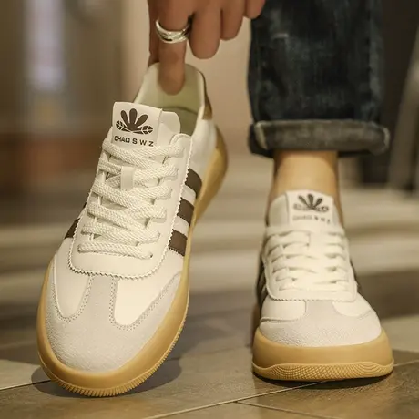 阿甘男鞋春夏季潮流休闲小白鞋男士软底跑步运动德训板鞋2024新款图片