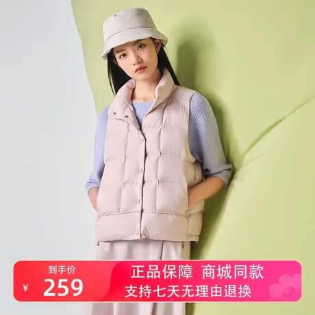 【商场同款】坦博尔2022新款立领羽绒马甲女士短款坎肩TB330006图片