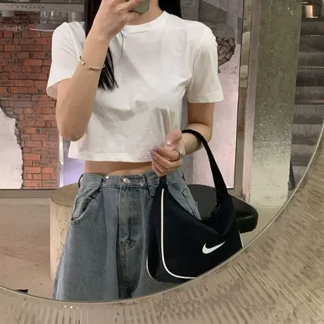 2023年网红夏季新款短款女装复古性感露脐上衣服ins超火短袖T恤潮图片