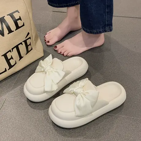 可爱蝴蝶结包头凉拖鞋女夏外穿2023年新款百搭时尚网红潮流洞洞鞋商品大图