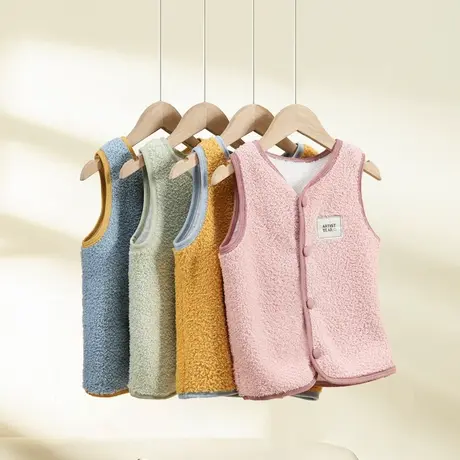 儿童马甲加厚保暖男童女童背心婴儿坎肩宝宝马夹外穿夹棉上衣秋冬图片