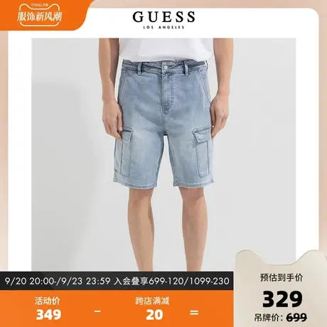 GUESS 男士休闲时尚潮流牛仔五分裤-X2GD368105Z图片