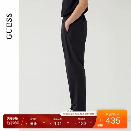 GUESS25年新款春季男士日常简约直筒针织休闲长裤-M5PB74K2Q40商品大图