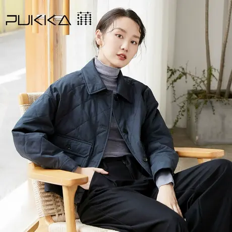 蒲PUKKA 女装时尚棉衣2022冬装新款设计感气质长袖棉服商场同款图片