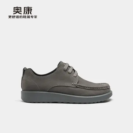 奥康 男鞋2025春季新款真皮商务休闲皮鞋英伦风复古乐福鞋商品大图
