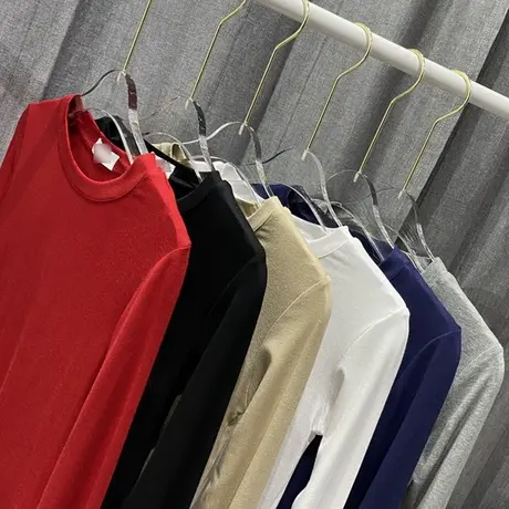 当天发 韩国 性感好身材 2020超舒适紧身圆领长袖T恤女ZF165商品大图