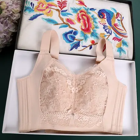 提拉大胸显小胸内衣女全罩杯薄款束胸收副乳防下垂夏超薄文胸大码商品大图