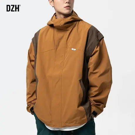 男士冲锋衣外套男潮牌春秋季男装2023新款工装夹克户外运动登山服商品大图