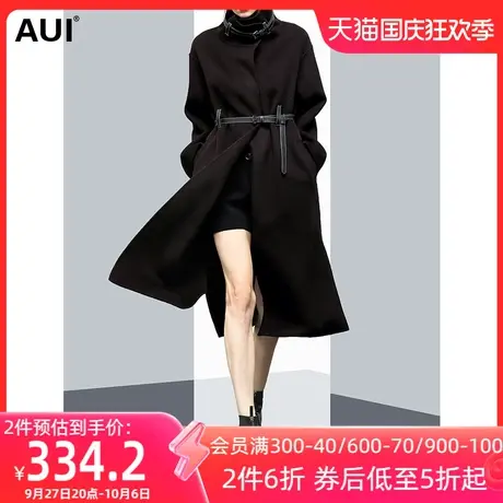 气质女神范帅气简约立领毛呢外套女冬2023新款收腰显瘦呢子大衣潮图片