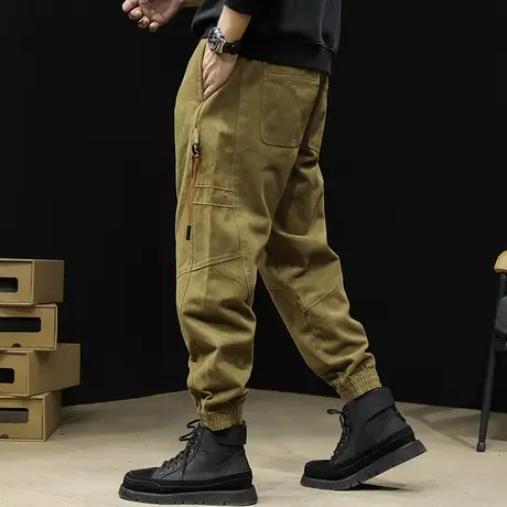 加厚工装裤男潮牌2023新款秋冬宽松束脚大码男士休闲美式裤子冬季商品大图