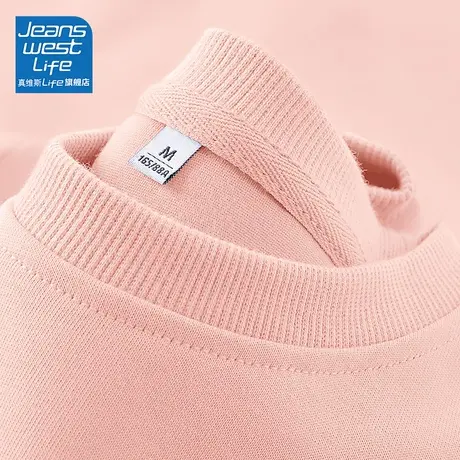 真维斯LIFE无帽圆领卫衣女2023新款爆款秋季百搭衣服韩版宽松外套商品大图