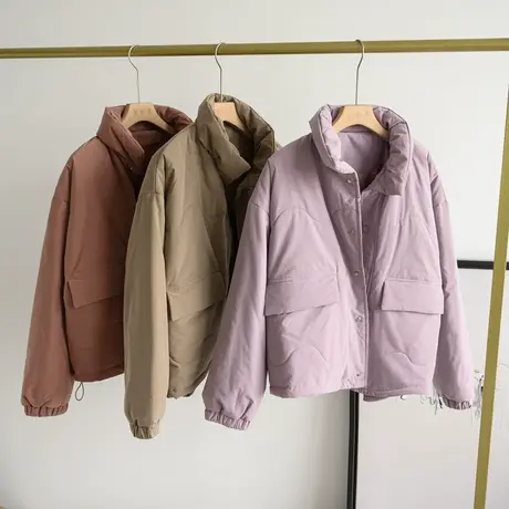 享永子【秋日街头】休闲立领工装外套日常通勤棉服百搭上衣女冬季图片