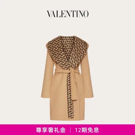 【明星同款】华伦天奴VALENTINO女士V标志可双面穿大衣商品大图