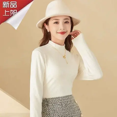 恋上17号针织衫上衣女装2023秋冬季新款百搭内搭时尚打底修身长袖图片