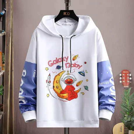 重磅春秋卫衣男潮牌宽松连帽套头衫外套男士卡通印花港风学生外套商品大图