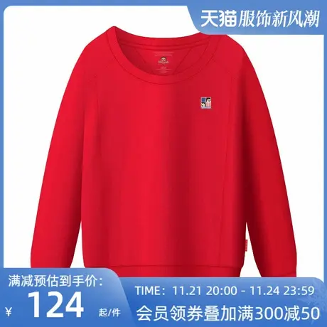 Ohlyah品牌秋装2016女装卫衣简约胸花圆领长袖打底衫显瘦闺蜜上衣商品大图