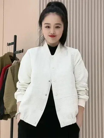 2023秋装新品韩版休闲宽松显瘦时尚刺绣立领棒球服短外套女夹克潮商品大图