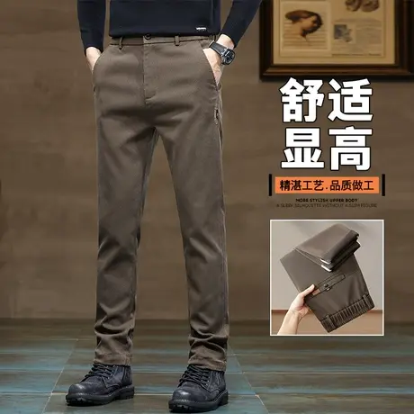 春秋款男士男装商务西裤秋冬季2024新款修身直筒休闲裤子冬天男裤商品大图