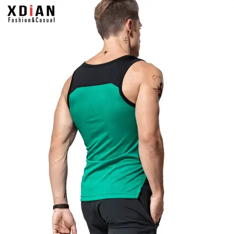 运动背心男士潮牌健身个性韩版潮流无袖T恤速干修身夏季外穿网眼商品大图
