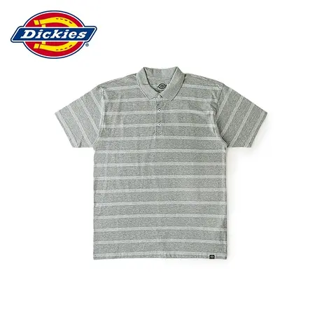 Dickies24春夏新款运动户外控温面料翻领短袖条纹PoloT恤宽松内搭图片