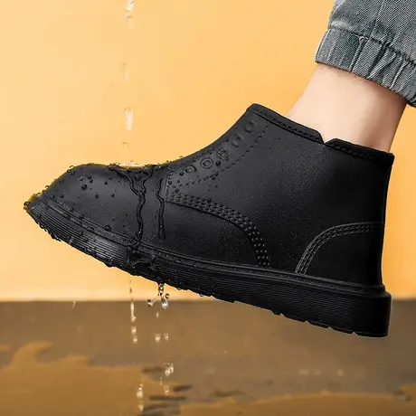 雨鞋男款防水秋季男鞋时尚钓鱼水鞋防滑轻便耐磨中筒男靴子大码46商品大图