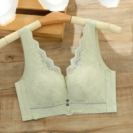 背心式文胸聚拢收副乳防下垂女士内衣小胸加厚胸罩无钢圈中年妈妈图片