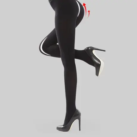 多特美姿提臀加绒丝袜女春秋款连裤袜性感黑肉色打底袜图片