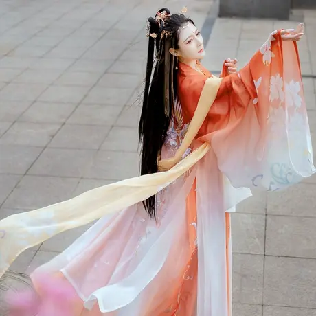 披帛合集丨如梦霓裳原创汉服披帛  超仙气长披帛 搭配齐胸襦裙图片