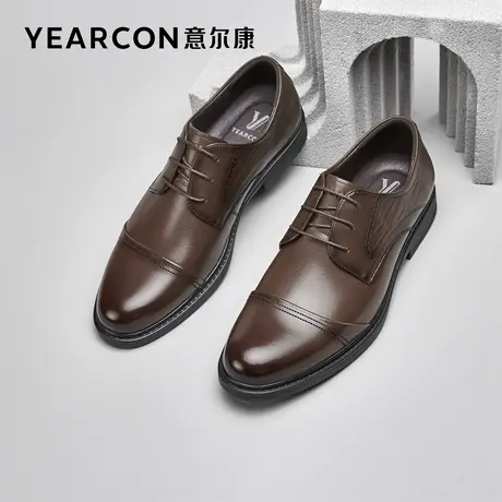 意尔康正品皮鞋男士真皮2023新款商务正装透气软底男鞋结婚鞋商品大图