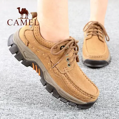 Camel/骆驼男鞋秋冬季新款低帮真牛皮单舒适头层男式户外休闲鞋子商品大图