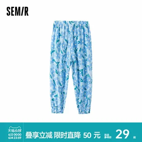 森马儿童长裤2024新款潮流满印休闲裤夏季裤子男童女童束脚家居裤商品大图