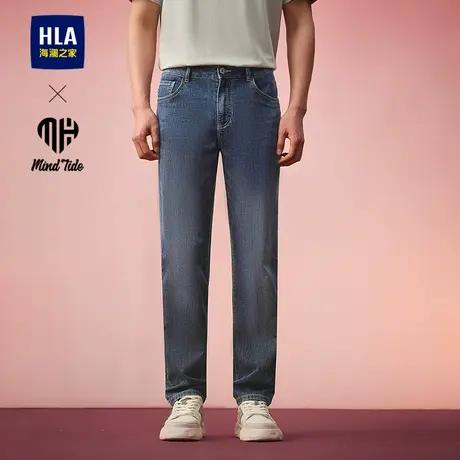 HLA/海澜之家亦心即为系列牛仔裤2025春夏新款五袋款直筒裤子男商品大图