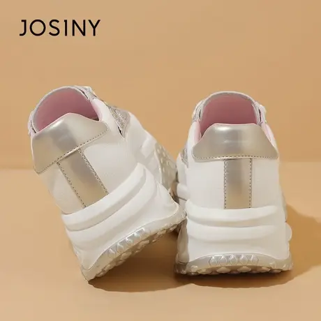 【JOSINY】腿精女孩~厚底增高老爹鞋女款夏季镂空透气凉鞋松糕鞋商品大图