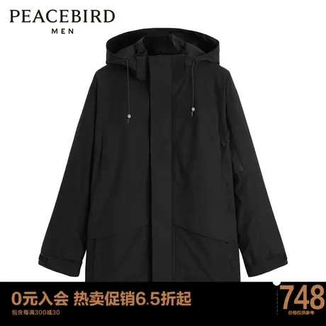 太平鸟男装  2022年秋季风衣中长款男士B2BEC3354图片
