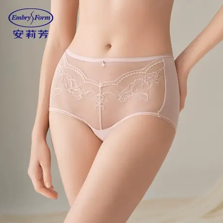 CJ9【花溪风巢裤】安莉芳网纱性感中腰三角裤女薄款舒适内裤商品大图
