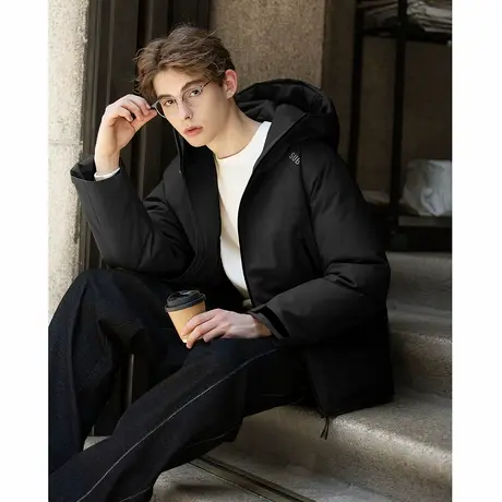 唐狮冬新款男短款羽绒服连帽冲锋少年上衣流行简今年流行爆款TUTA商品大图
