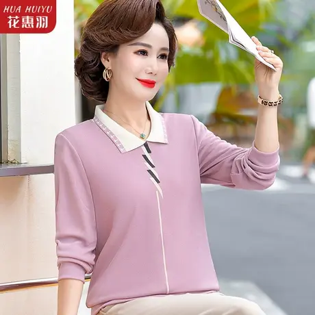 妈妈款秋装上衣中年人女装针织衫打底小衫40岁50中老年女春秋洋气图片