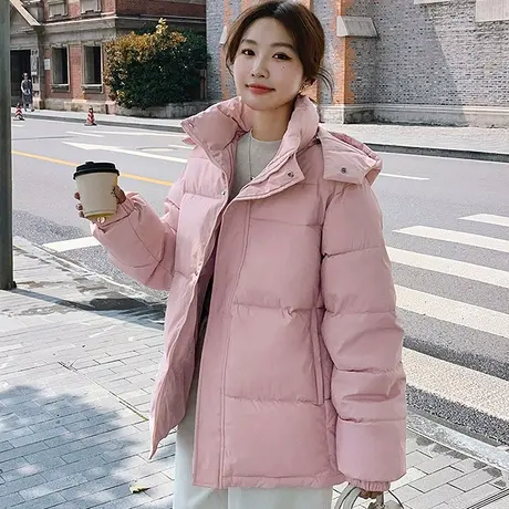 2023年新款加厚羽绒棉服女短款棉衣韩版面包服宽松连帽棉袄外套潮图片