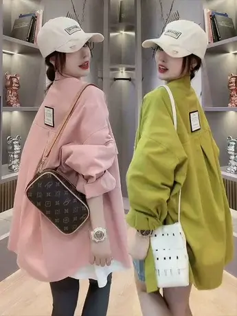 早春装女2023年新款法式洋气漂亮别致小衫上衣高级感粉色衬衫外套商品大图