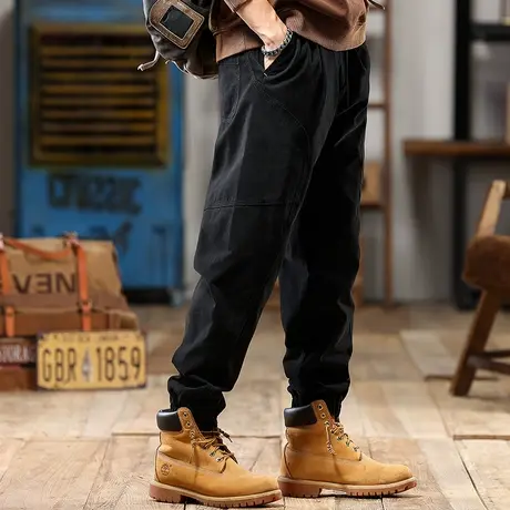 潮流宽松工装裤潮流耐磨纯棉斜纹面料百搭时尚通用款潮流工装裤商品大图