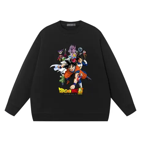 七龙珠联名衣服孙悟空贝吉塔圆领卫衣男女纯棉动漫龙珠周边上衣服商品大图