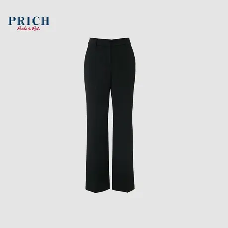 【0染色纺】PRICH24春新款休闲百搭通勤修身斜纹烟管西装长裤女图片