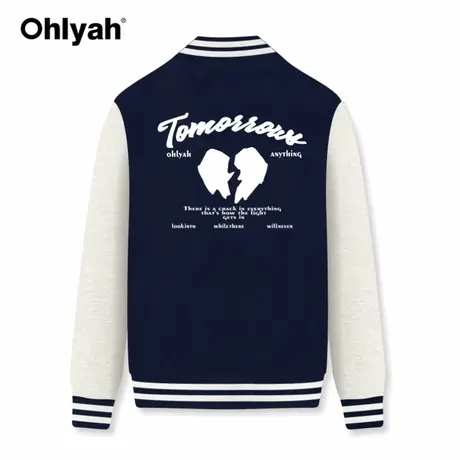 Ohlyah棒球服女春秋2023年新款美式高级设计感休闲运动上衣外套潮商品大图